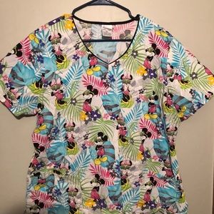 Disney Scrub Top Size 2XL Like New